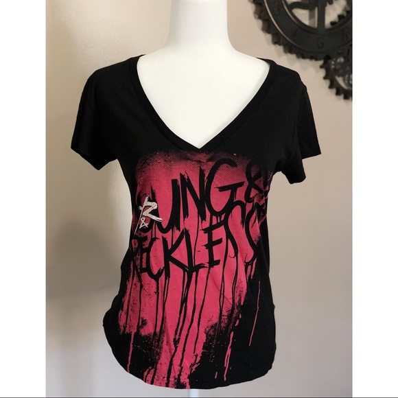 Young & Reckless Tops - Young & Reckless Spray Paint Tee